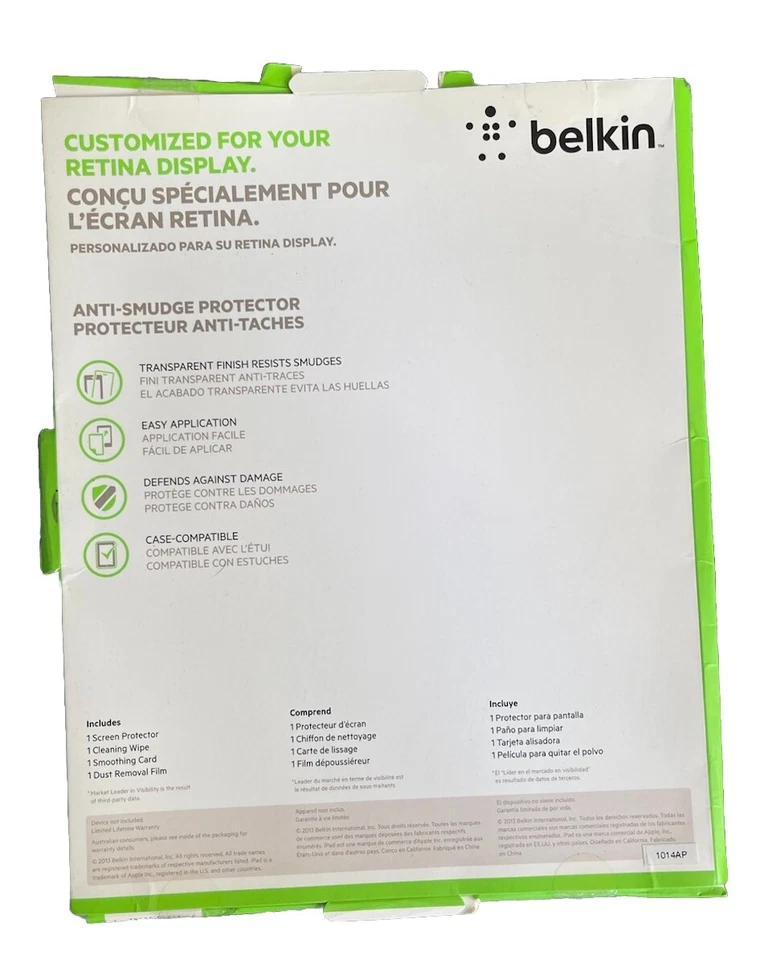 Belkin iPad Screen Protector 1 Pack Screenforce Transparent 9.7-inch, Air, Air 2 - Image 2 of 3