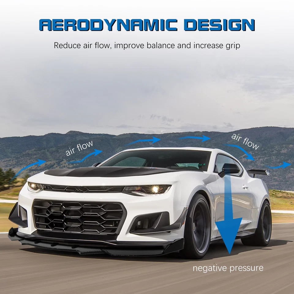 For Volkswagen Jetta 1980-2022 Front Bumper Lip + 2m Side Skirt Splitter Spoiler Foto 4 de 4