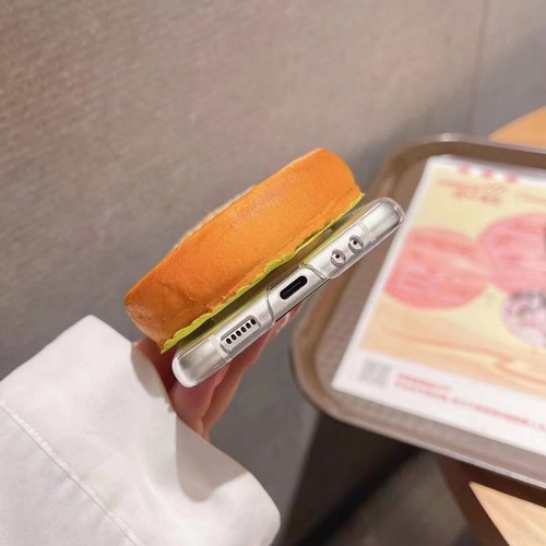 Fake Food 3D Hamburger Burger Phone Case for Samsung Galaxy Z Flip 1/2 3 4 5 - Picture 6 of 10
