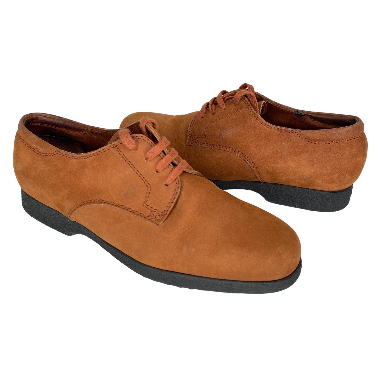 TOD’S Mocassini Tod's Derby donna taglia 9M 39 5 pelle scamosciata cognac stringati uomo