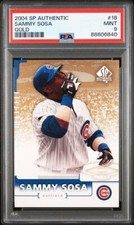 2004 SP Authentic SAMMY SOSA Cubs GOLD Parallel 37/99 Pop 1 Highest Mint PSA 9