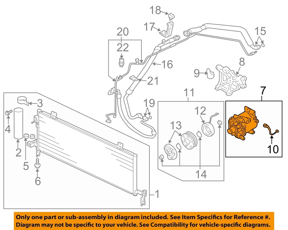 Used A/C Compressor fits: 2007 Mitsubishi Eclipse 3.8 Grade A - Image 3 of 4
