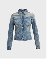 Givenchy Womens Corset Detail Denim Jean Jacket