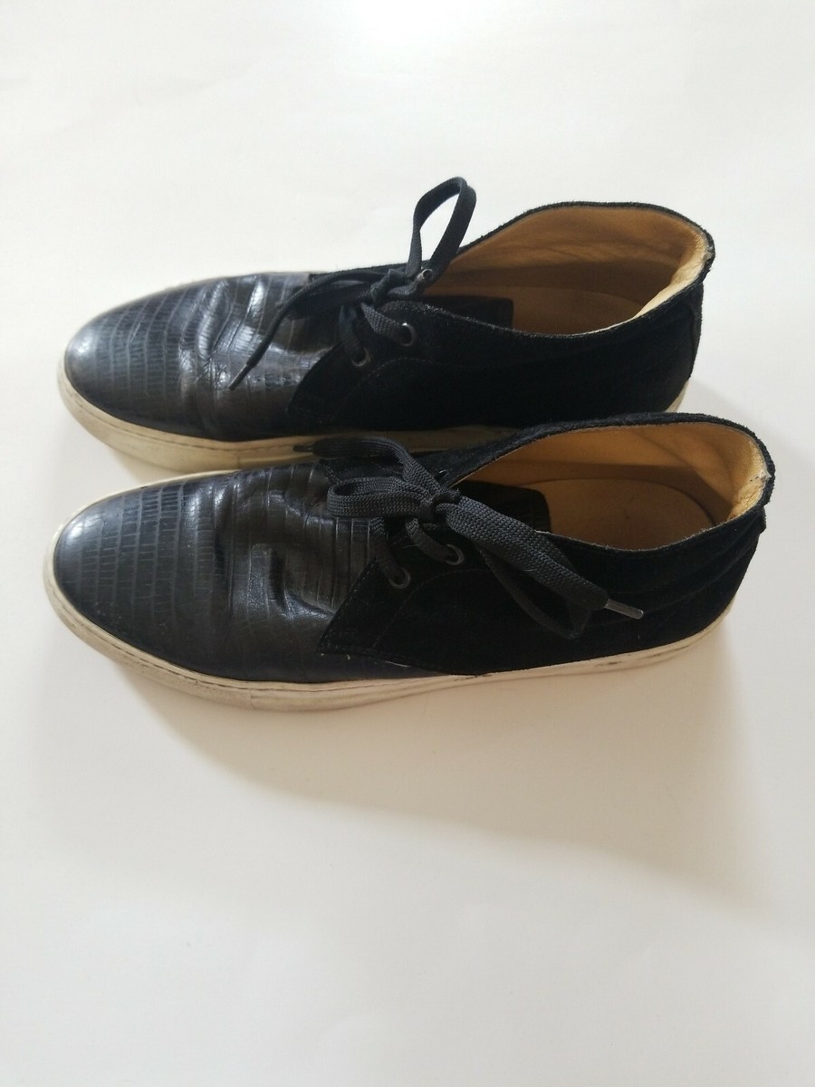 Mens Barneys New York Shoes Black Leather/ Suede Made In  display picture 3