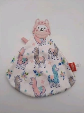 Nuby Teething Blankie Blanket 0+ Months BPA Free Silicone Teether Pink Llama