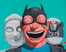 YUE MINJUN 'THE THREE MUSKETEERS' 2019, SCREENPRINT, SIGNED & NUMBERED, MINT