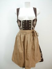 Gigantisch mit Balkonett und Stickerei braun fesches Dirndl mit Schürze Gr.44