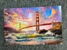 Thomas Kinkade Studio Postcard Golden Gate Bridge