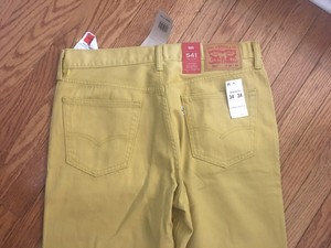 mens yellow levi jeans