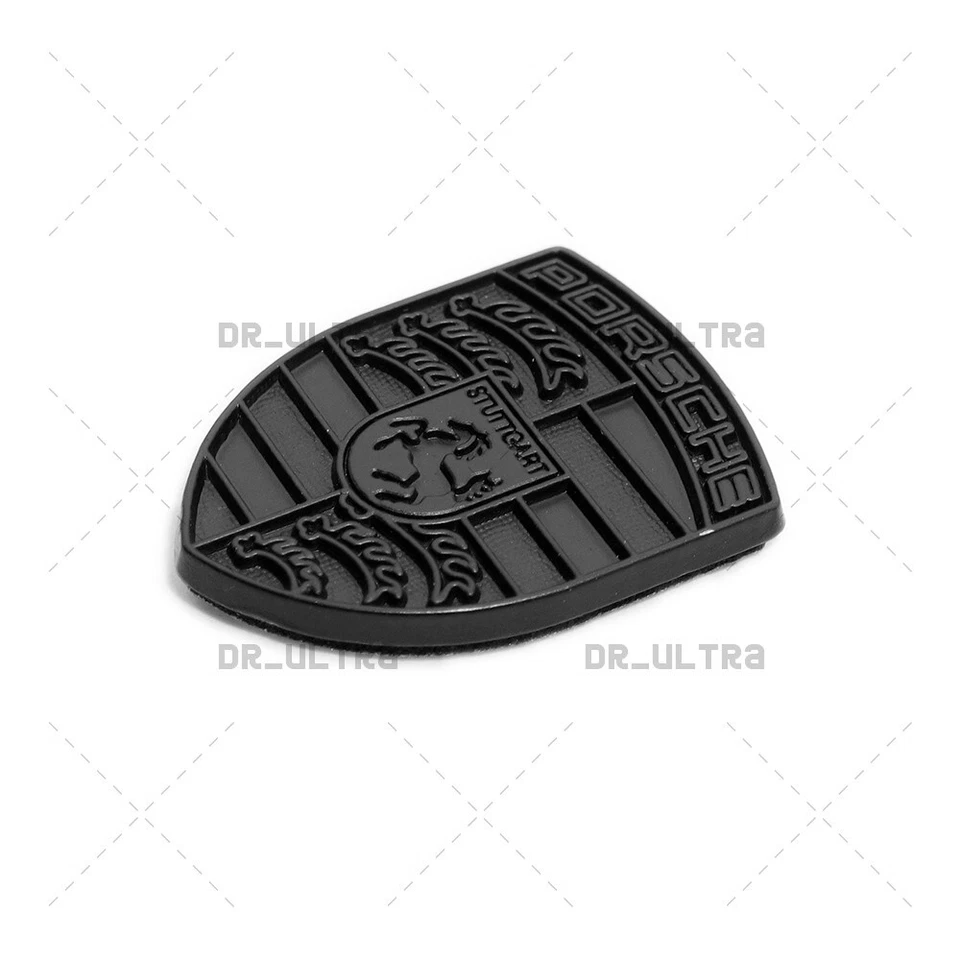 Porsche Interior Dashboard Decorate Badge Mini 1 inch Logo Emblem Black - Image 3 of 4