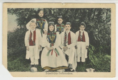 GERMANY Postcard Family Posing In Traditional Costume 1908 vintage 08