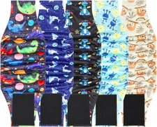 5 Pack Dog Diapers Male Reusable, Premium Belly Bands for Male Dogs, High Absorb