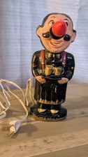 Vintage Joe The Bartender Vintage Novelty Lamp, Ceramic, Red Nose Bulb, Plug-In