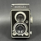 Vtg Semflex TLR Camera w Anastigmat Berthiot 75mm, 1:4.5 & 1:3.3 Lens w./ Case