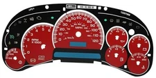 Auto Electronix Red Custom Gauge Face Overlay 2003-2005 Replacement for 