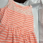 maison Jules Girls 6X Orange/White Striped Lace A-Line Knit Dress, Scoop — photo 2