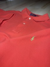 Polo Ralph Lauren Hyper Orange Polo Shirt Men  s Sz 2XLT Big  Tall Yellow Pony