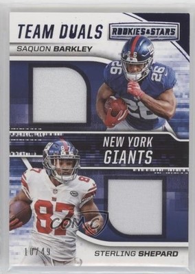 2018 Panini Rookies & Stars Prime 10/49 Saquon Barkley Sterling Shepard RC 0pm