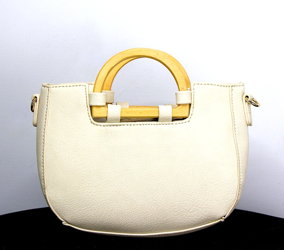Bolso de mano Sole Society marfil y madera correa de hombro desmontable Foto 2 de 4
