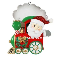 Family Train 1 2 3 4 Kids Personalized  Christmas Ornament