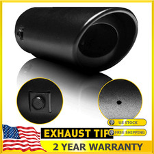 Black Dual Outlet Exhaust Tip Tail Stainless Muffler Tip Steel Kit For 1.5-2.4 Black Dual Outlet Exhaust Tip Tail Stainless Muffler Tip Steel Kit For 1.5-2.4