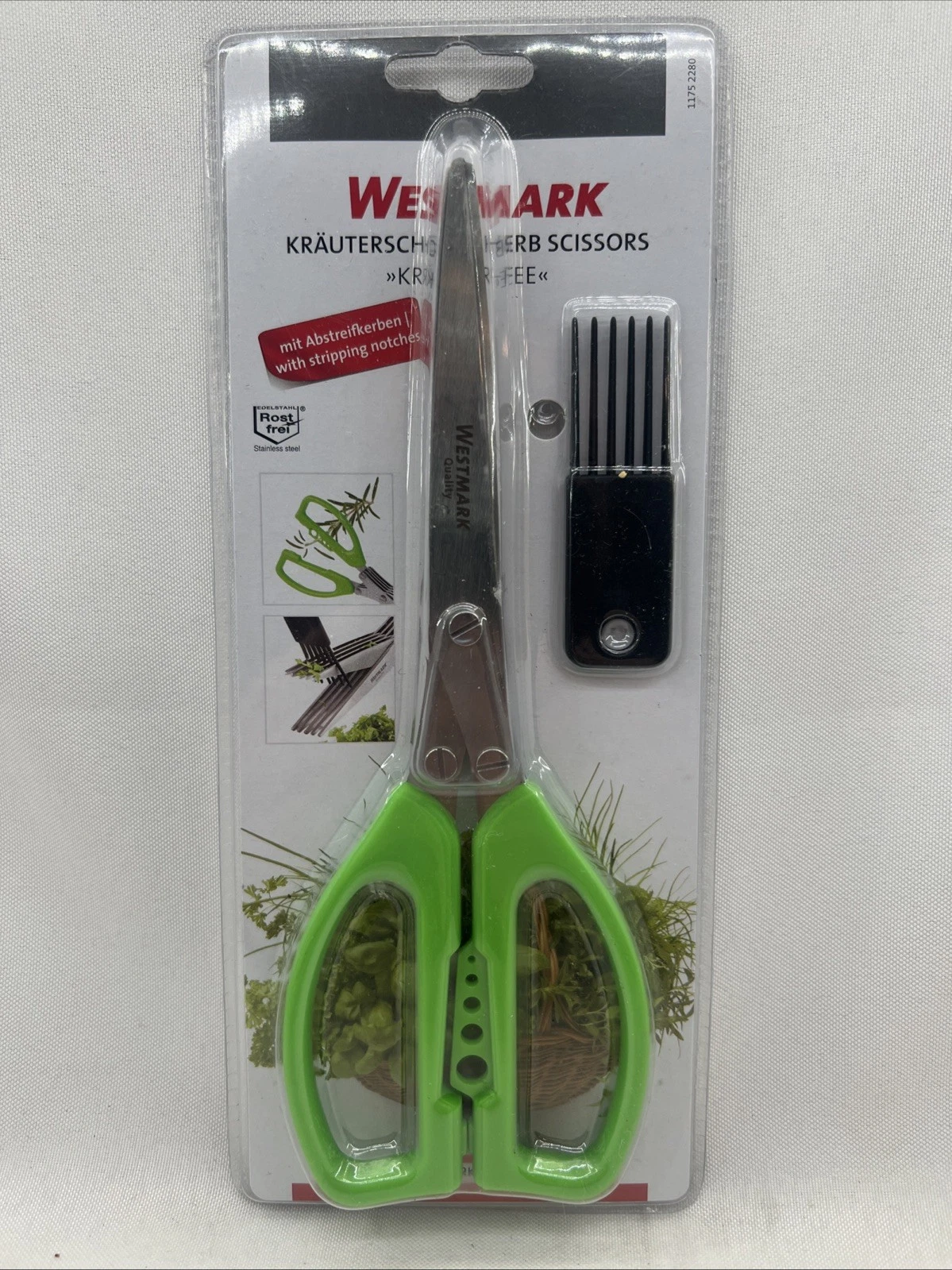 Westmark Germany Stainless Steel 5-Blade Herb Scissors with Cleaning Comb
Opens in a new window or t