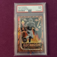 2022 Panini Phoenix Treylon Burks Hot Routes  Orange 23/99 PSA 9