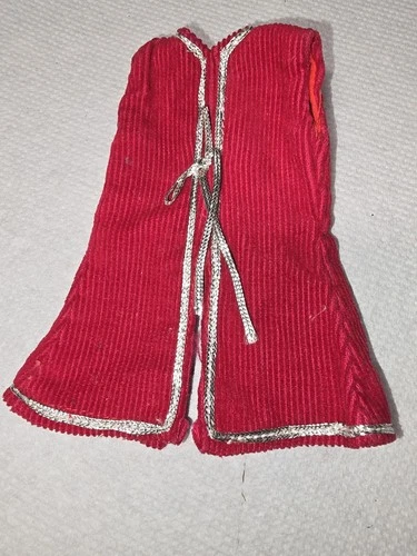Vintage Red Barbie Vest With Silver Trim