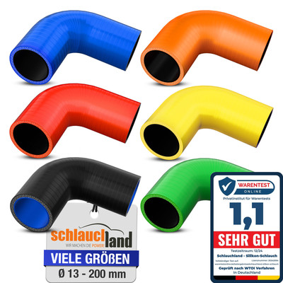 90° SILIKONBOGEN Silikonschlauch Kühler Kühlmittel Schlauch Rohr Bogen Turbo LLK