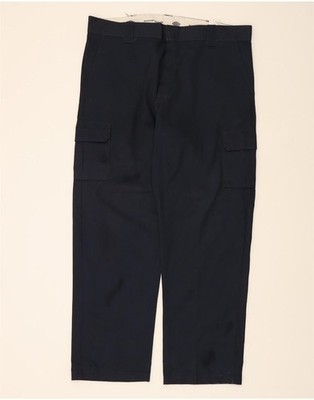 DICKIES Herren Relaxed Fit Cargo Hose W42 L34 Navy Blau Polyester AA07