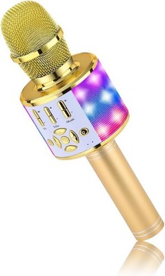 BONAOK Magic Sing Karaoke Mikrofon, Bluetooth Mikrofon Karaoke Kinder, 4 in 1