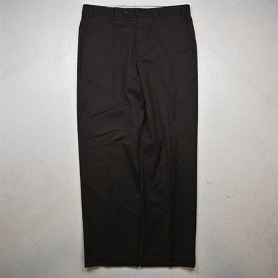 Zanella 34x29 Brown 100% Wool Cuffed Todd Straight Italy Made Dress Mens Pants