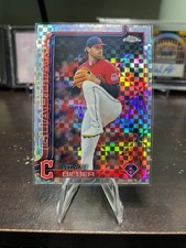 2025 Topps Chrome X-Fractor Shane Bieber #13 Guardians 