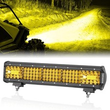 Amber Light Bar, OFFROADTOWN 15'' 224W Quad Row Spot Flood Combo LED Driving ...
