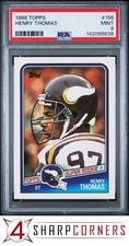 1988 TOPPS #156 HENRY THOMAS RC SUPER ROOKIE VIKINGS PSA 9