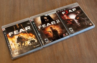 PlayStation 3 - PS3 - FEAR 1 2 3 Trilogy CIB Complete Black Labels Excellent