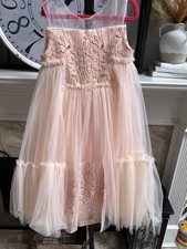 PORCA girls petticoat tulle dress - soft blush pink - size 6