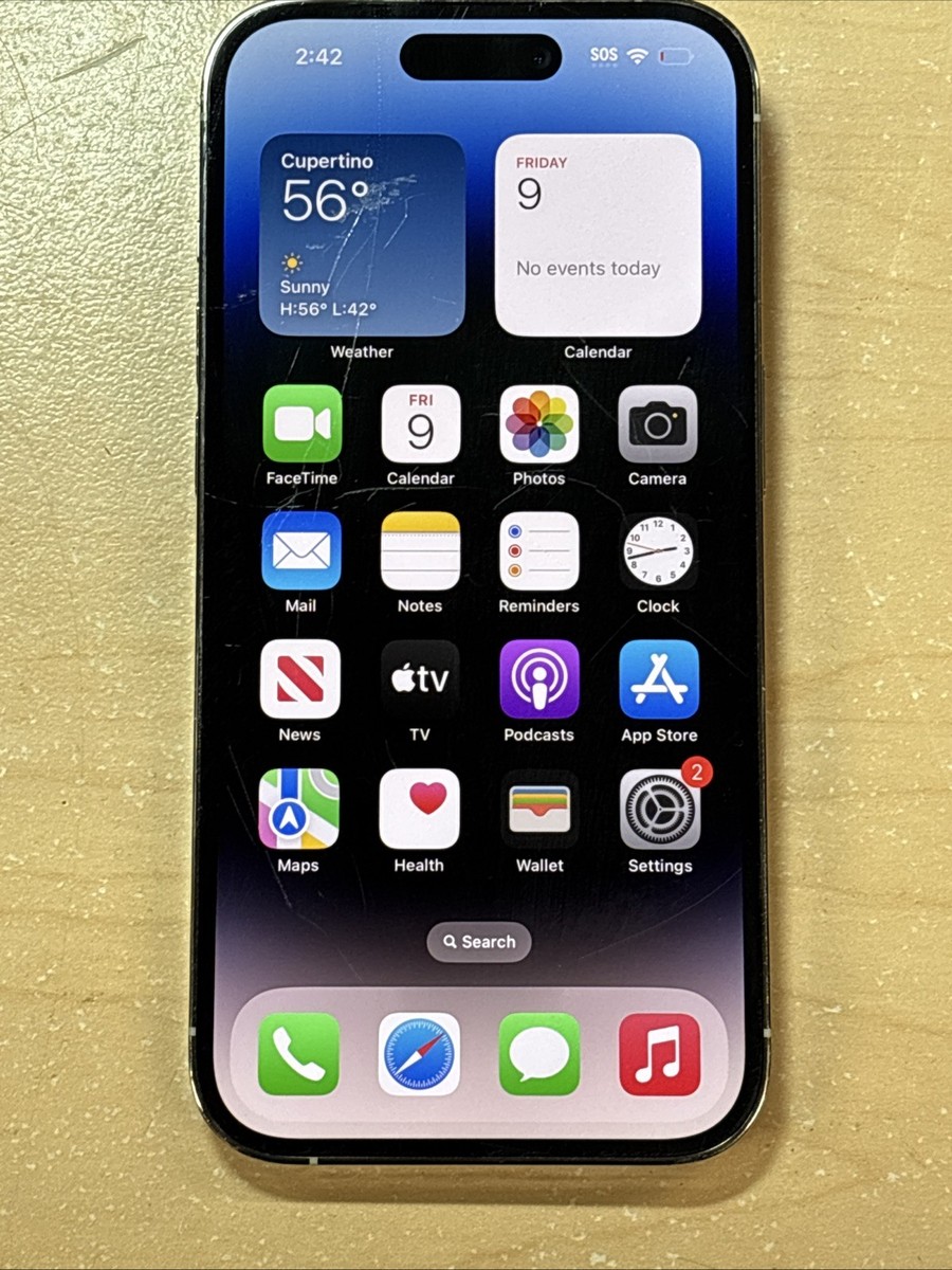 Apple iPhone 14 Pro 256GB - White - Fully Unlocked - Excellent 