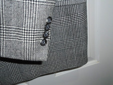 Vintage Evan Picone Men's Wool Blazer Size 42R Gray Plaid 2 Button Union USA