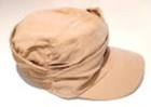 Used Women’s One-size Beige Ruched Cap with 3-flower Accent, 100% polyester — photo 2
