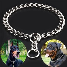 Stainless Steel Dog Choke Chain Collar Adjustable Training Collar for Dogs