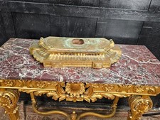 HUGE Antique French Gilt gilded Spelter clock base MASSIVE clockmakers spare 2ft