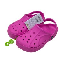 Kids Crocs Baya Clog In Bright Pink With Adjustable Strap - Size J1 Girls