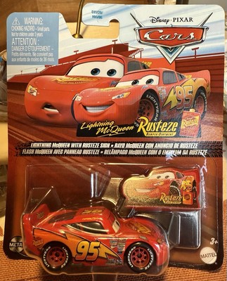 Disney Pixar Cars Lightning McQueen With Rusteze SIGN 