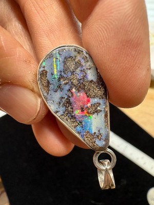 Australian Boulder opal pendant