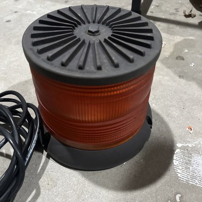 Amber Beacon Strobe Lights w/Magnetic Base, 12-24V Warning Safety Flashing