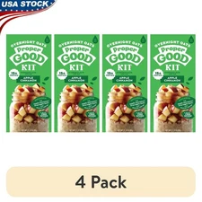 Apple Cinnamon Overnight Oats Kit 4 Pack 15g Protein Ready to Soak Glass Jar New