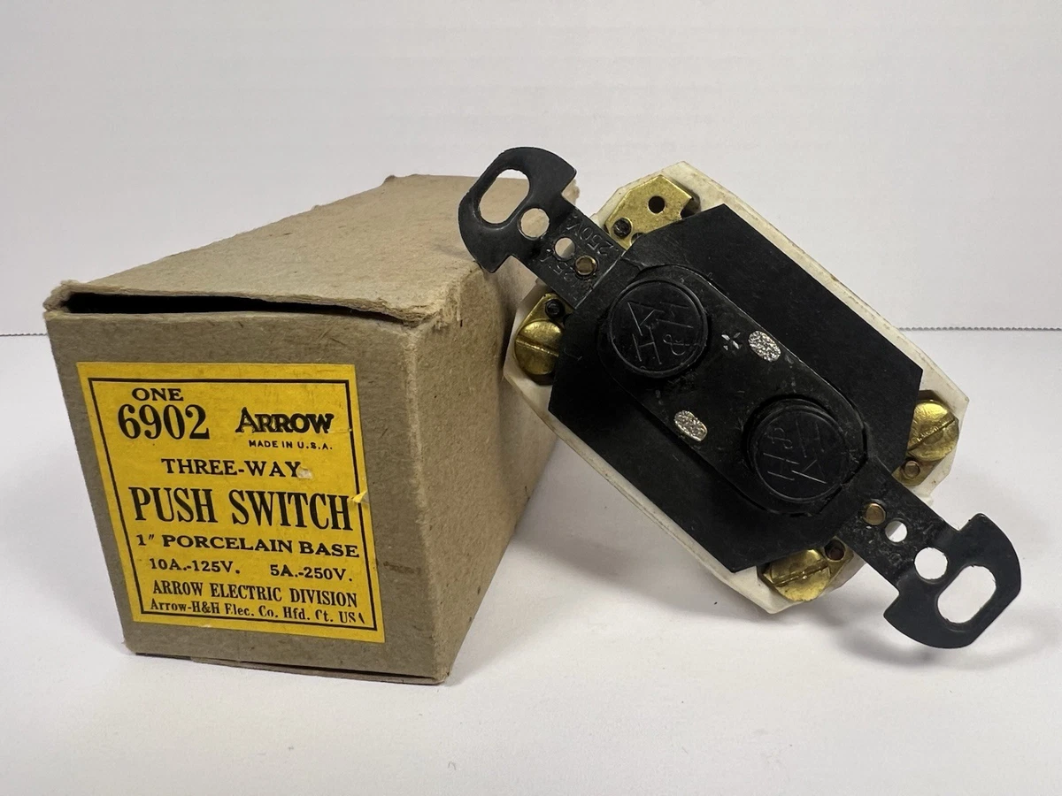 Interruptor De Botón ARK-LES Vintage Años 40 - Tipo Momentáneo, 3A 125V, Ideal Para Proyectos Retro