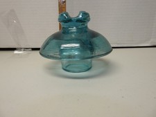Vintage Glass Telephone Pole Insulator Unusual Art Glass Shape Ex. Cond.