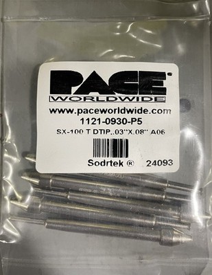 Pace 1121-0930-P5 ThermoDrive Desolder Tip, .030'', SX-100/SX-90, Conical, 5/Pkg